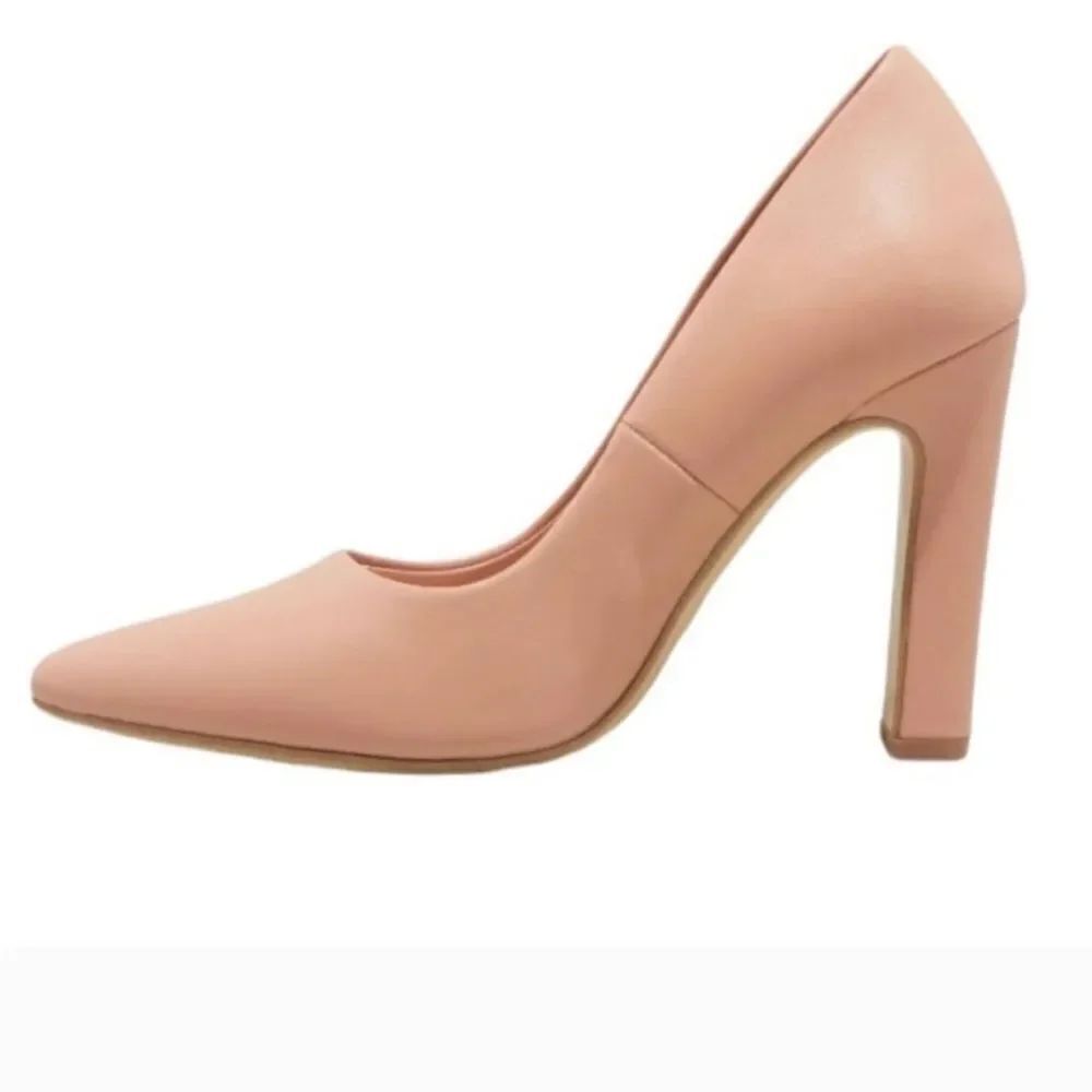 BRAND NEW A.NEW DAY POINTED TOE WOMEN"S SLIP-ON SUE BLOCK HEEL PUMPS - Picture 16 of 16